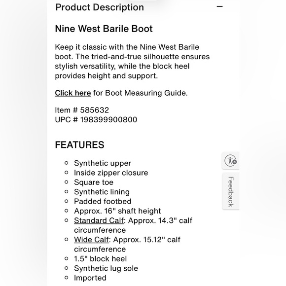 Nine West Barile Knee High Boot / Size 8 / Never Worn - Picture 7 of 7